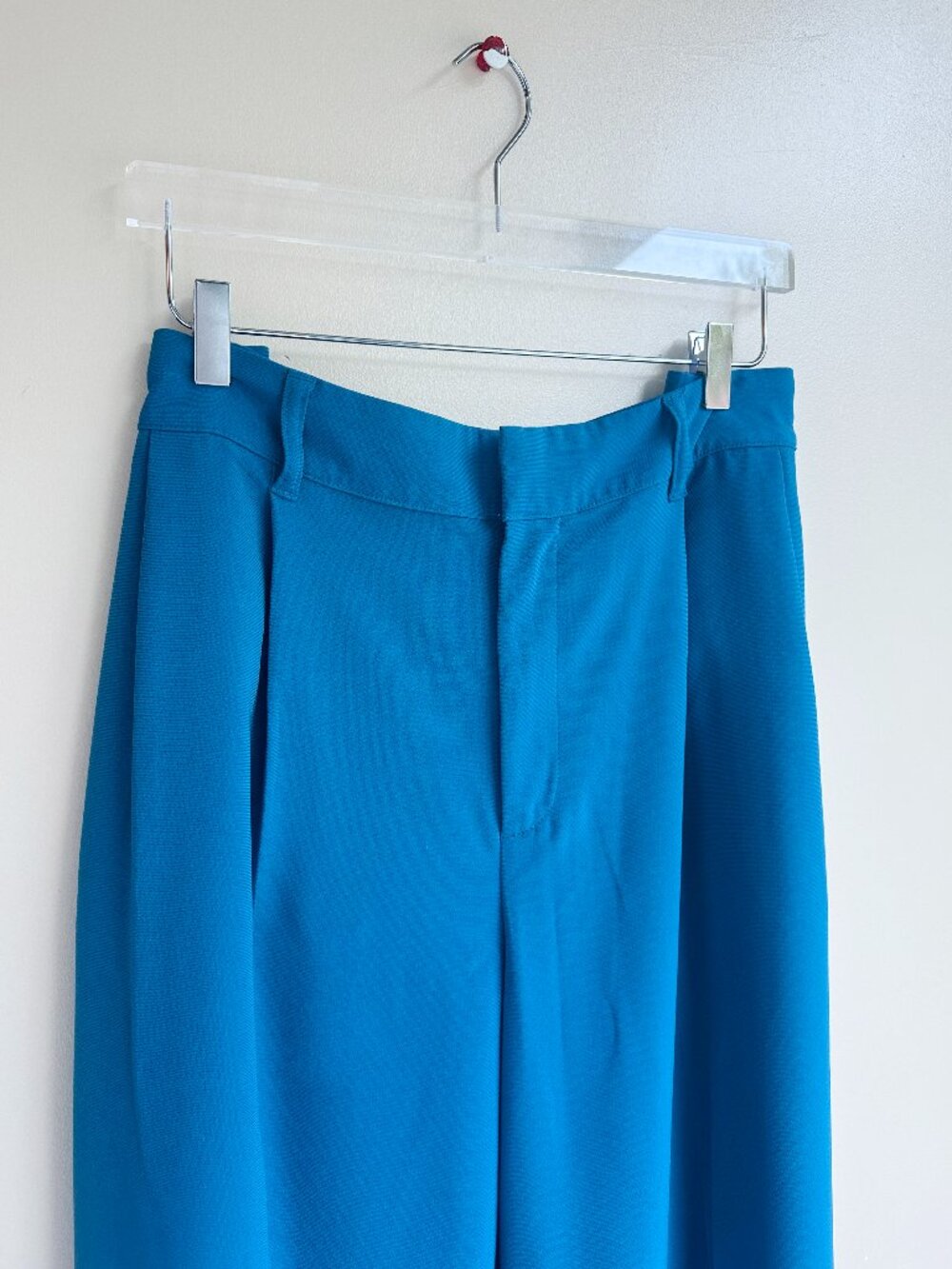 Sergio Hudson x Target Turquoise Blue Pleated Wide Leg Trousers Sz 1X